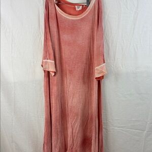 Anthropologie Peach Half Sleeve Dress